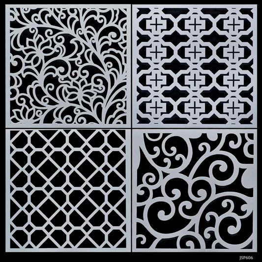 Gift To Love | Stencil Plastic | Size : 6 X 6 | Pcs : 4 Pcs Set | Code : JSP606