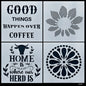 Gift To Love | Stencil Plastic | Size : 6 X 6 | Pcs : 4 Pcs Set | Code : JSP608