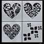 Gift To Love | Stencil Plastic | Size : 6 X 6 | Pcs : 4 Pcs Set | Code : JSP612