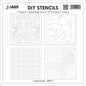 Gift To Love | Stencil Plastic | Size : 6 X 6 | Pcs : 4 Pcs Set | Code : JSP614