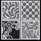 Gift To Love | Stencil Plastic | Size : 6 X 6 | Pcs : 4 Pcs Set | Code : JSP615