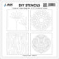 Gift To Love | Stencil Plastic | Size : 6 X 6 | Pcs : 4 Pcs Set | Code : JSP618