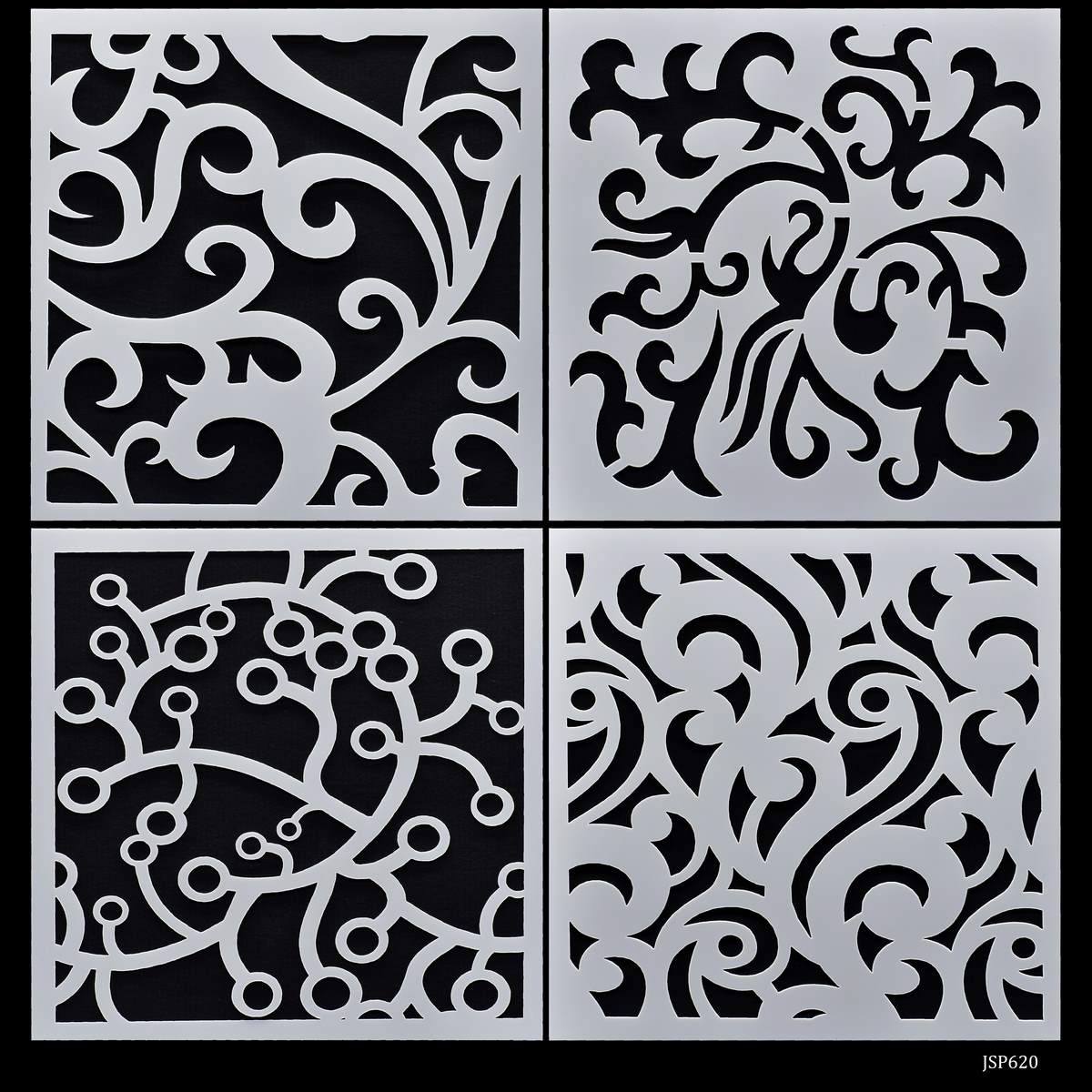 Gift To Love | Stencil Plastic | Size : 6 X 6 | Pcs : 4 Pcs Set | Code : JSP620