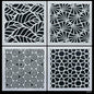 Gift To Love | Stencil Plastic | Size : 6 X 6 | Pcs : 4 Pcs Set | Code : JSP624