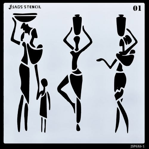 Gift To Love | Jags Stencil Plastic 6x6 1Pcs 1 No | Code : JSP6X6-1