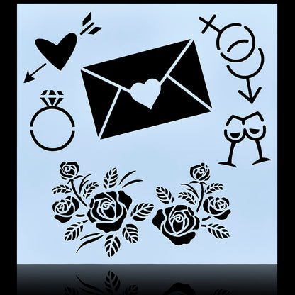 Gift To Love | Plastic Stencil | Size : 6 X 6 | Code : JSP6X6-11