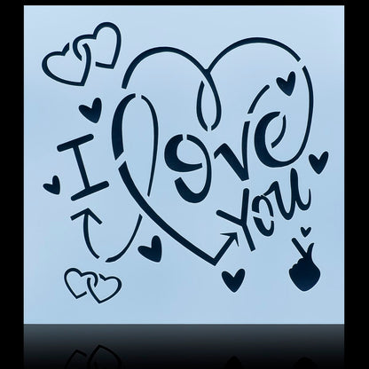 Gift To Love | Plastic Stencil | Size : 6 X 6 | Code : JSP6X6-13