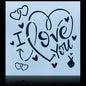 Gift To Love | Plastic Stencil | Size : 6 X 6 | Code : JSP6X6-13