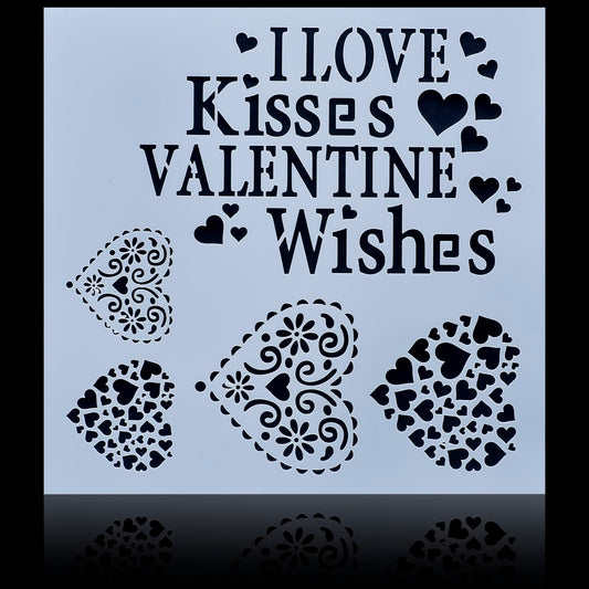 Gift To Love | Plastic Stencil | Size : 6 X 6 | Code : JSP6X6-14