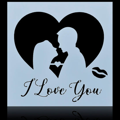 Gift To Love | Plastic Stencil | Size : 6 X 6 | Code : JSP6X6-15