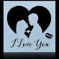 Gift To Love | Plastic Stencil | Size : 6 X 6 | Code : JSP6X6-15