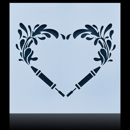 Gift To Love | Plastic Stencil | Size : 6 X 6 | Code : JSP6X6-4