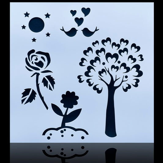 Gift To Love | Plastic Stencil | Size : 6 X 6 | Code : JSP6X6-8