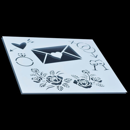 Gift To Love | Stencil Plastic | Size : 8 X 8 | Code : JSP8X8-11