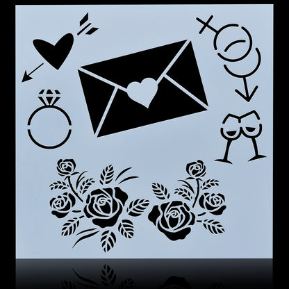 Gift To Love | Stencil Plastic | Size : 8 X 8 | Code : JSP8X8-11