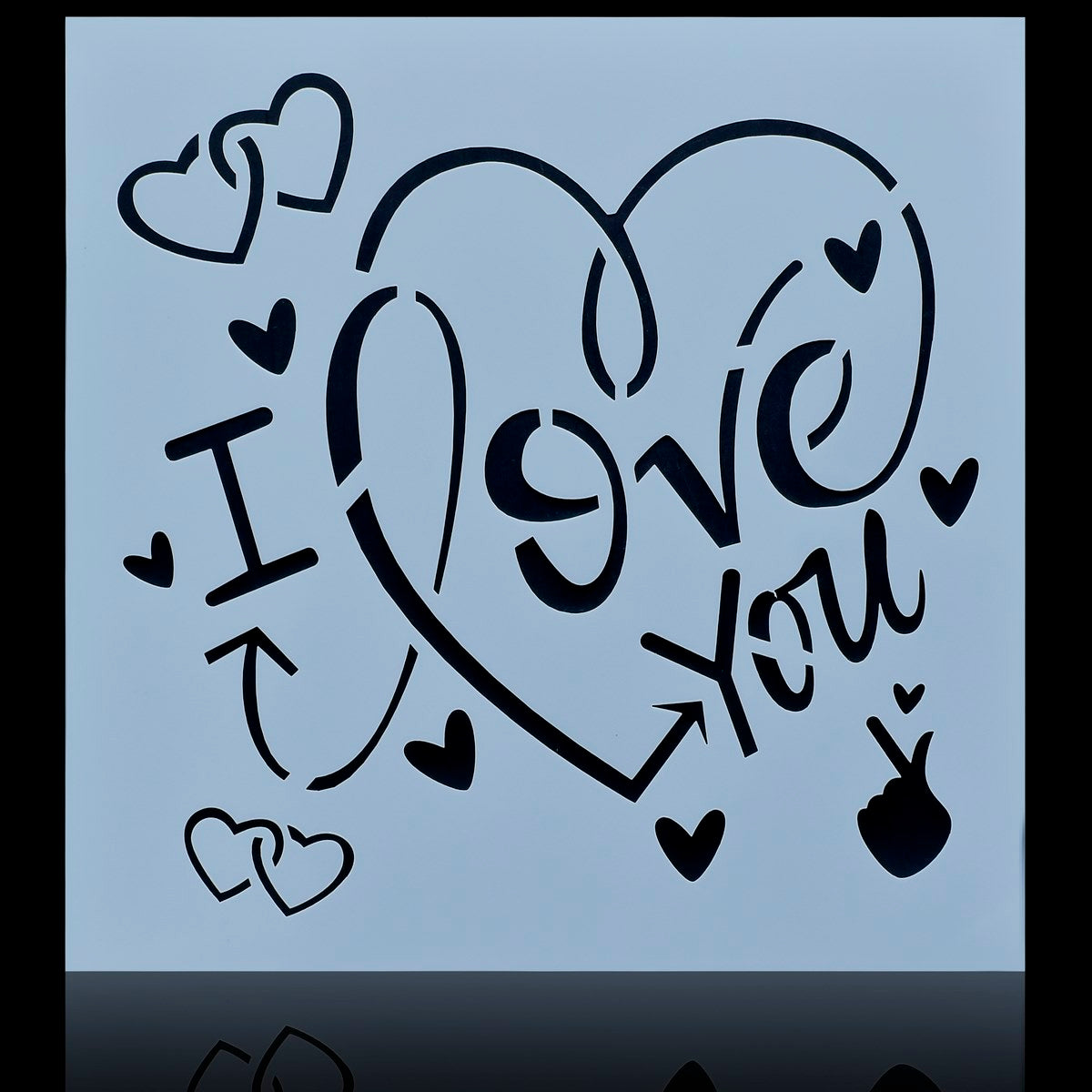 Gift To Love | Stencil Plastic | Size : 8 X 8 | Code : JSP8X8-3