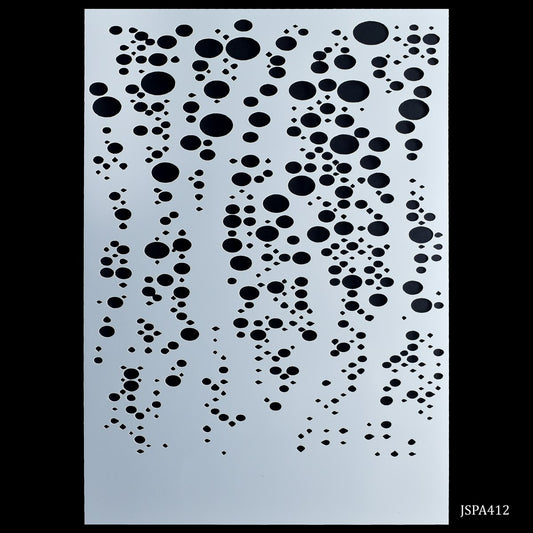 Gift To Love | Round Dot Design Stencil | Size : A4 | Code : JSPA412