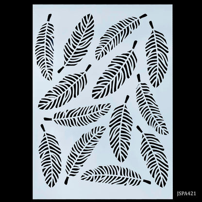 Gift To Love | Leaf Design Big Stencil | Size : A4 | Code : JSPA421