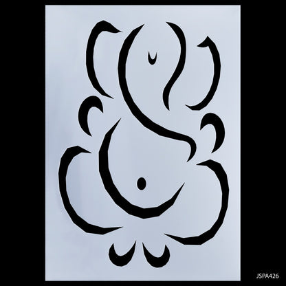 Gift To Love | Ganesh Stencil | Size : A4 | Pcs : 2 Pcs | Code : JSPA426