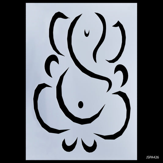 Gift To Love | Ganesh Stencil | Size : A4 | Pcs : 2 Pcs | Code : JSPA426