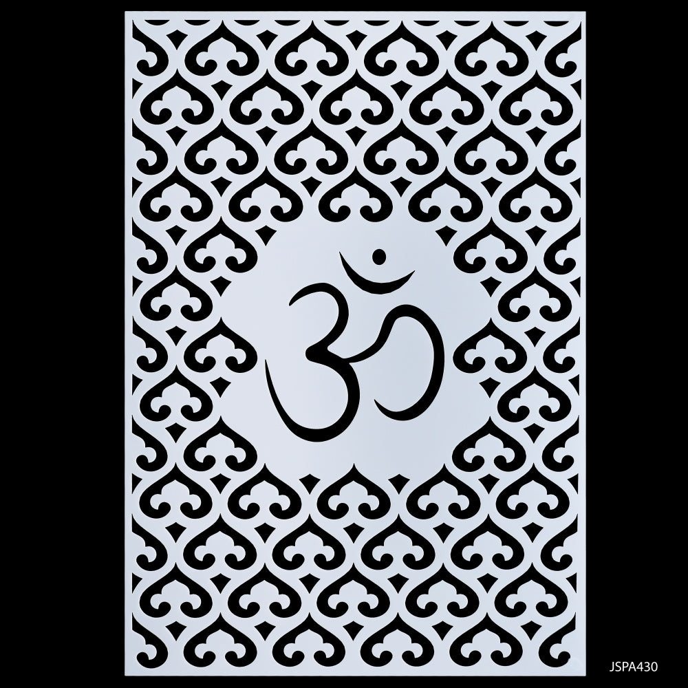 Gift To Love | Om Stencil | Size : A4 | Pcs : 2 Pcs | Code : JSPA430