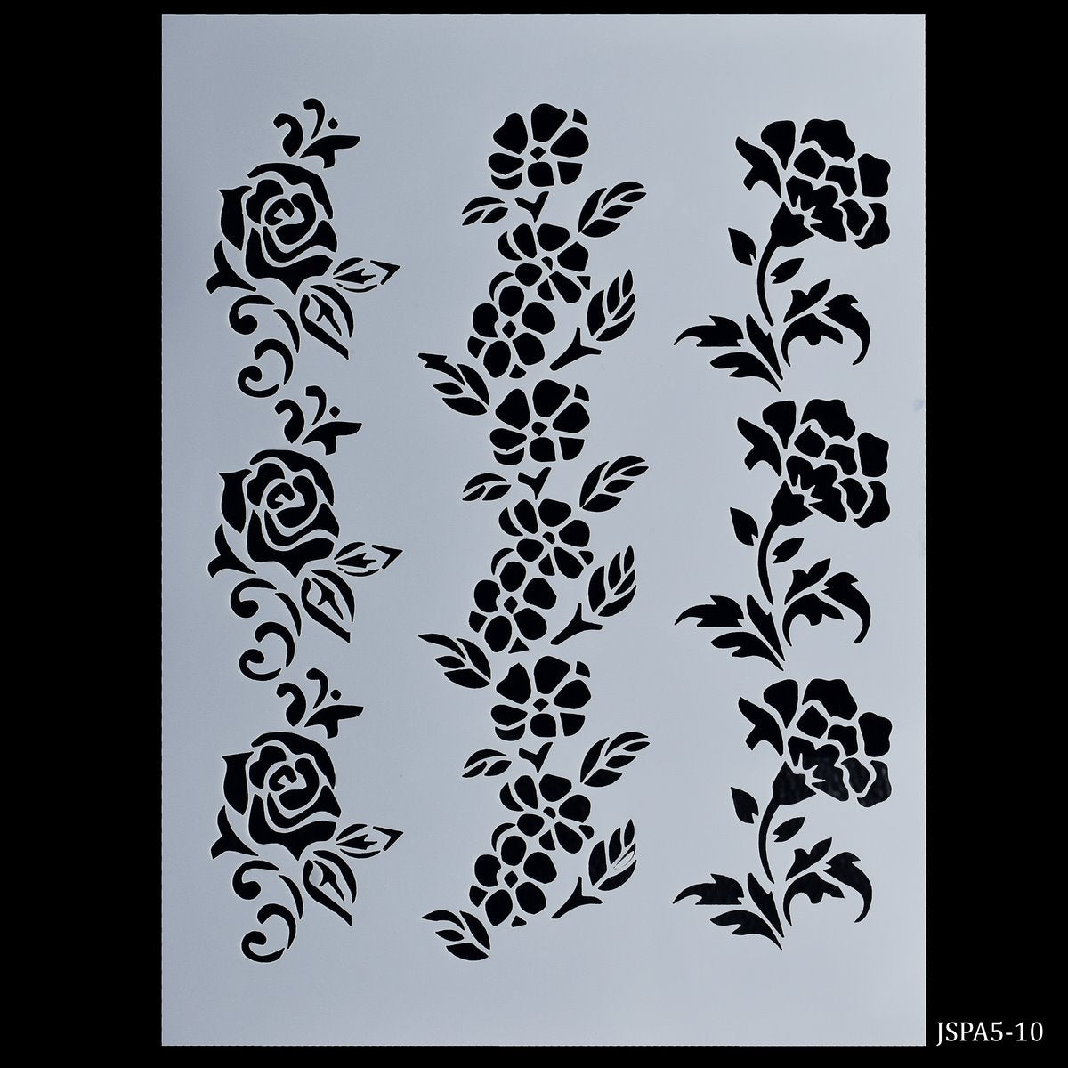 Gift To Love | Rose Flower Design Stencil | Size : A5 | Code : JSPA5-10