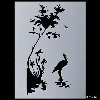 Gift To Love | Swan Design Stencil | Size : A5 | Code : JSPA5-12