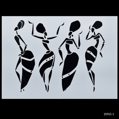 Gift To Love | African Tribes Stencil | Size : A5 | Code : JSPA5-1