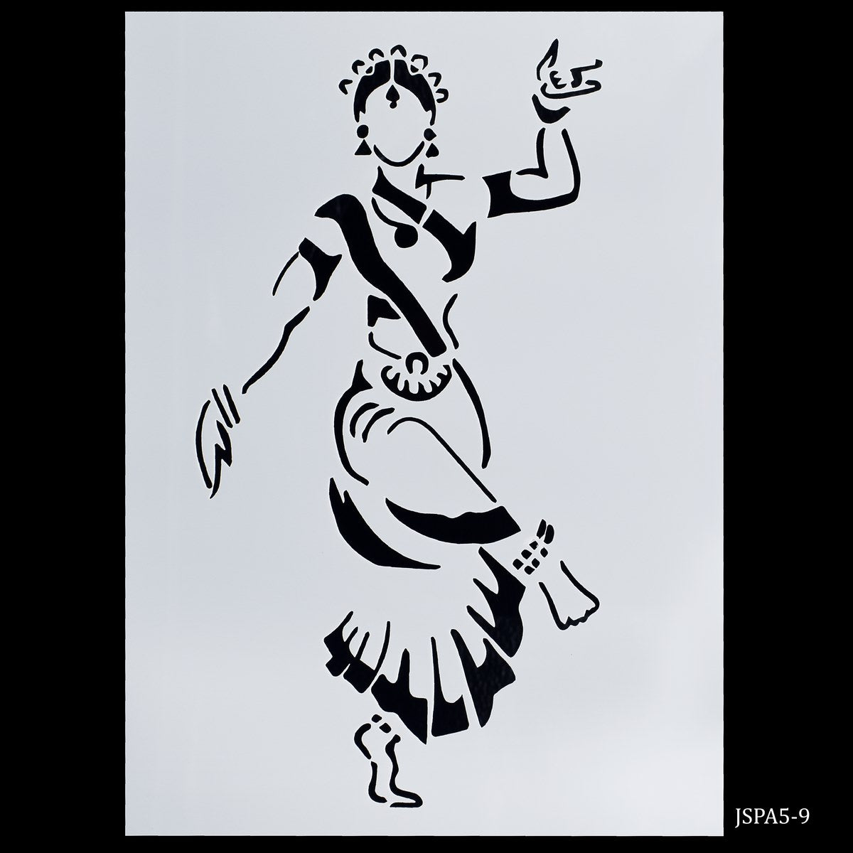 Gift To Love | Bharatanatyam Stencil | Size : A5 | Code : JSPA5-9
