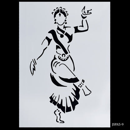 Gift To Love | Bharatanatyam Stencil | Size : A5 | Code : JSPA5-9