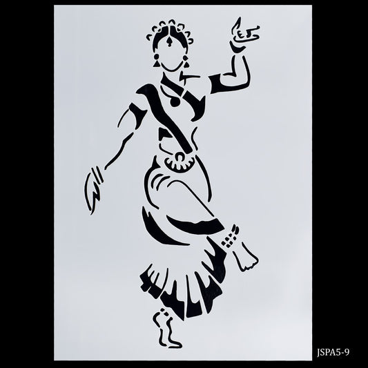 Gift To Love | Bharatanatyam Stencil | Size : A5 | Code : JSPA5-9