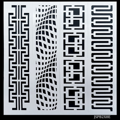 Gift To Love | Stencil Plastic Border 4 In 1 | Size : 2 X 8 Inch | Code : JSPB2X8E