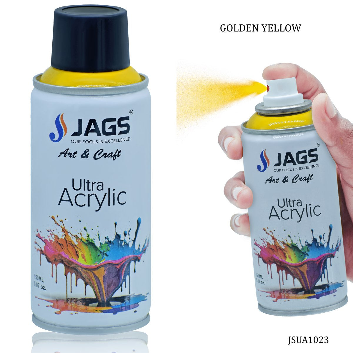 Gift To Love | Spray Ultra Acrylic | Color : Golden Yellow | Size : 150 Ml | Code : JSUA1023
