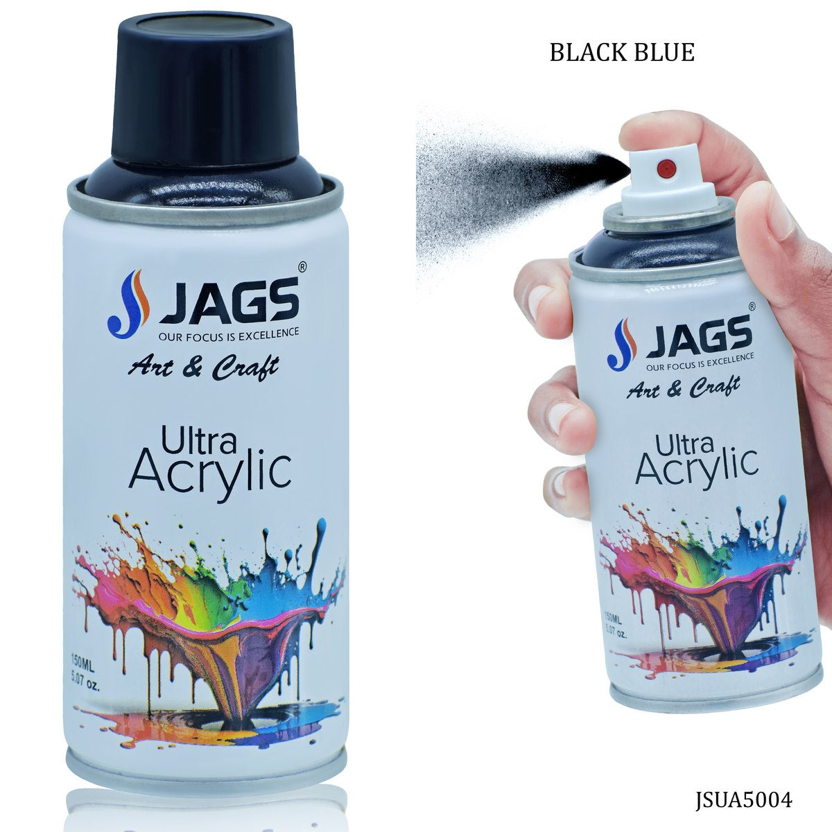 Gift To Love | Spray Ultra Acrylic | Color : Black Blue | Size : 150 Ml | Code : JSUA5004