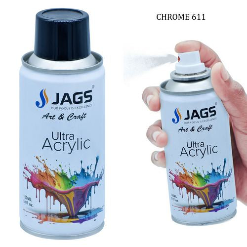 Gift To Love | Jags Spray Ultra Acrylic 150ml Chrome 611 | Code : JSUA611
