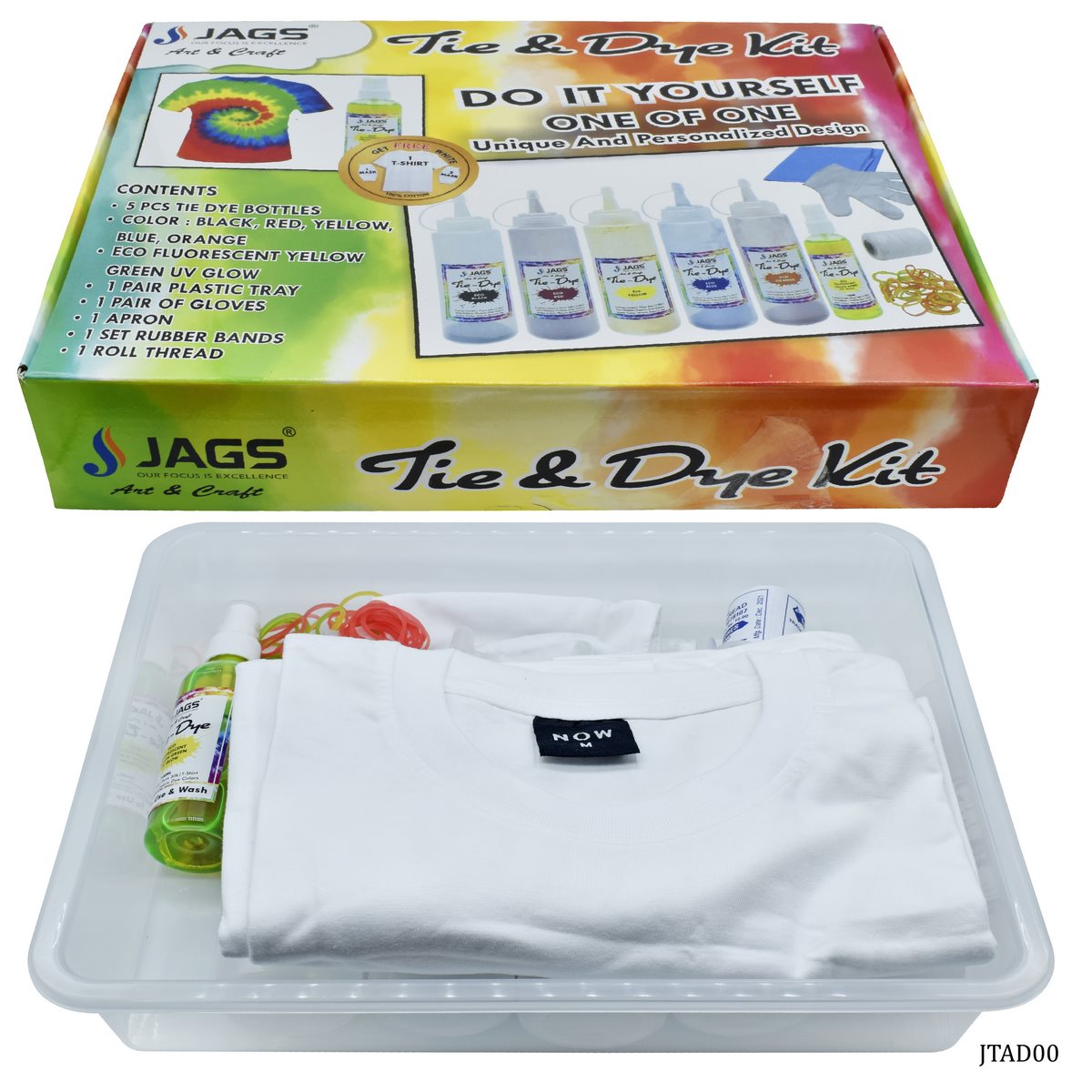 Gift To Love | Tie And Dye Set | Pcs : Set Of 5 + 1 | Code : JTAD00