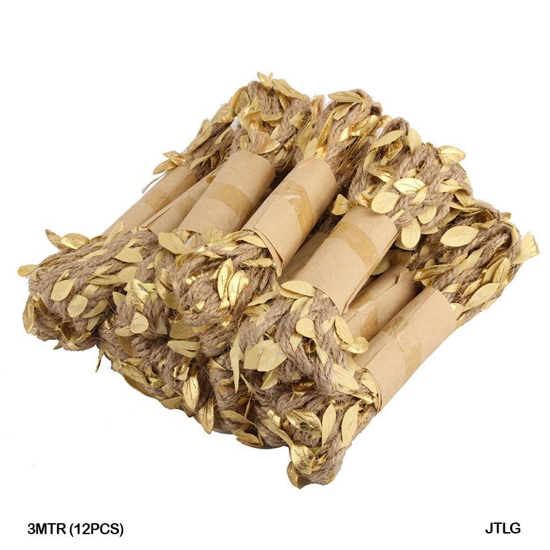 JUTE THREAD LEAF GOLD 3MTR (12PCS) JTLG - GIFT TO LOVE