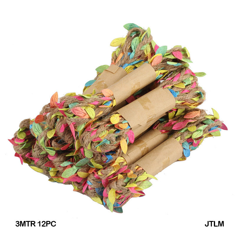 Jute Thread Leaf Multi 3Mtr 12Pc (Jtlm)