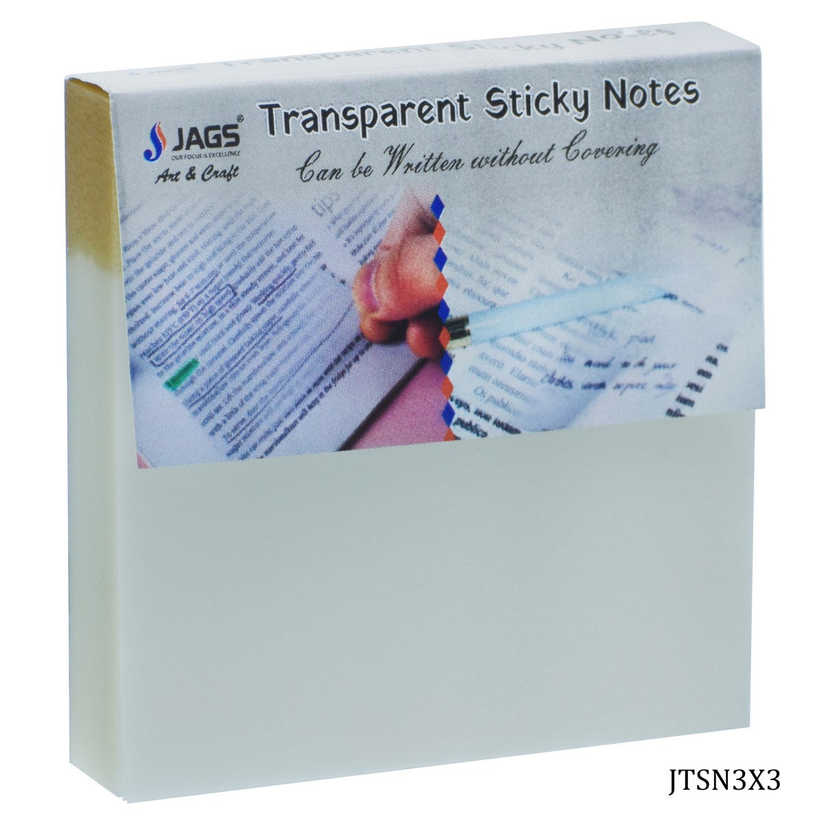 Gift To Love | Transparent Sticky Note | Size : 3 X 3 | Pcs : 50 Sheets | Code : JTSN3X3