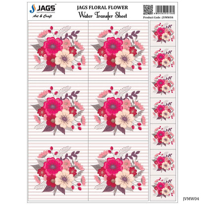 Gift To Love | Water Transfer Sheet Floral Flower | Code : JVMW04