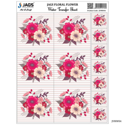 Gift To Love | Water Transfer Sheet Floral Flower | Code : JVMW04