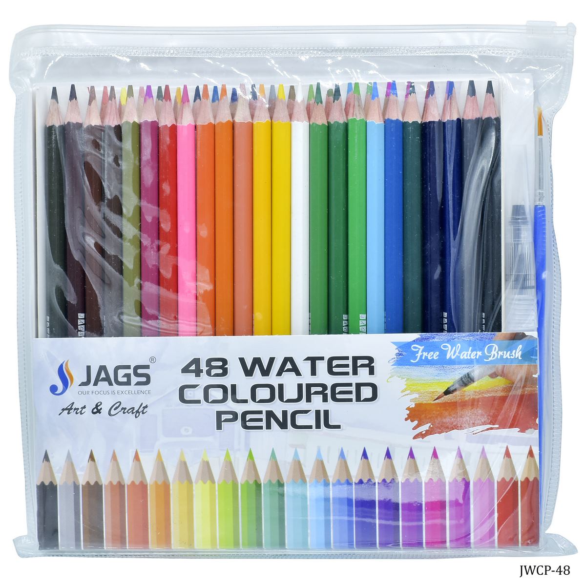 Gift To Love | Water Colour Pencil | Pcs : 48 Colours | Code : JWCP-48