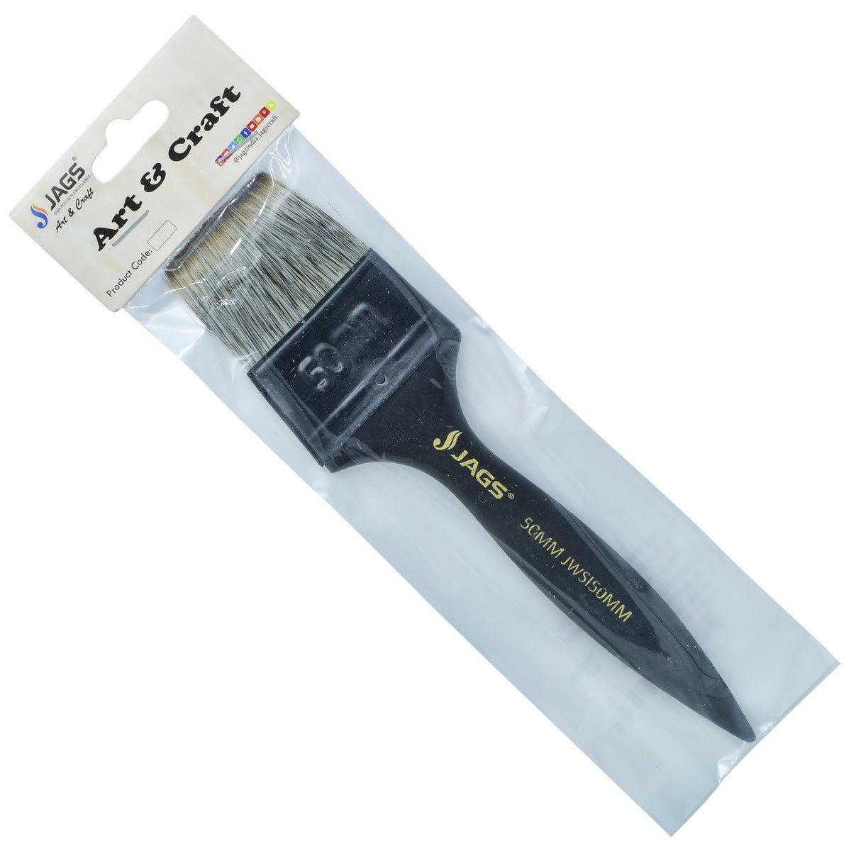 Gift To Love | Wash Brush Synthetic Imitation Hair | Color : Black Handle | Size : 50 Mm | Code : JWSI50MM