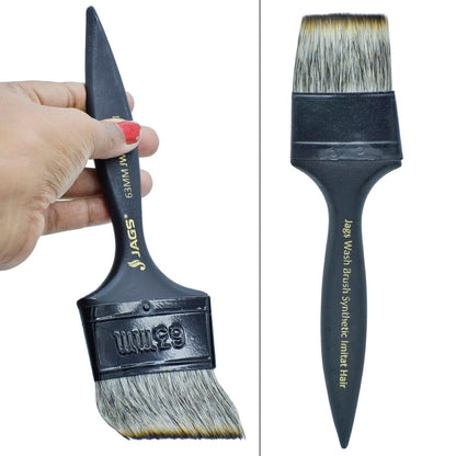 Gift To Love | Wash Brush Synthetic Imitation Hair | Color : Black Handle | Size : 63 Mm | Code : JWSI63MM
