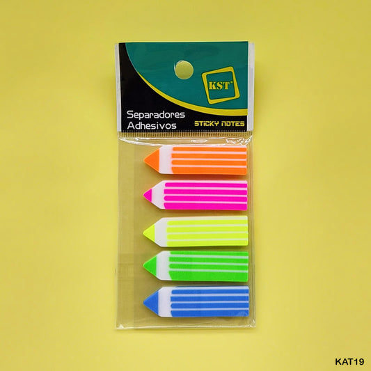 Gift To Love | Sticky Note Pencil Plastic | Color : Fluorescent | Code : KAT19