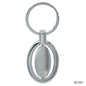 Gift To Love | Key Chain Plain Oval | Color : Silver | Code : KC501