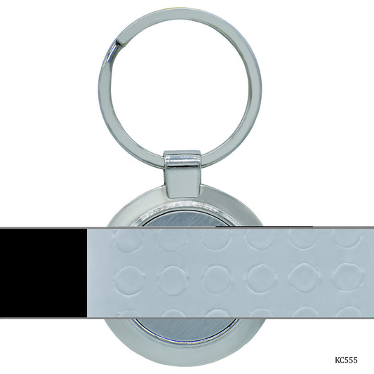 Gift To Love | Key Chain Plain Round | Color : Silver | Code : KC555