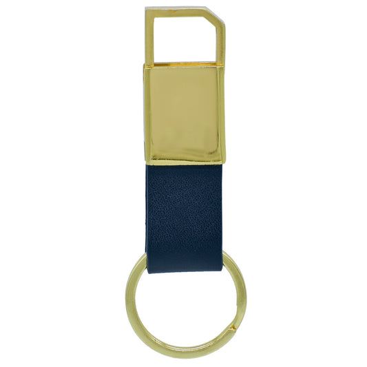 Gift To Love | Key Chain Leather Gold Hook With Ring | Color : Black | Code : KCLH00GD