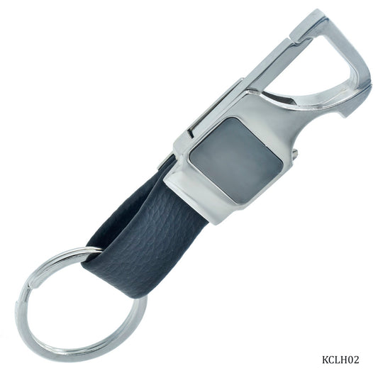 Gift To Love | Key Chain Leather Hook With Ring Big | Color : Black | Code : KCLH02