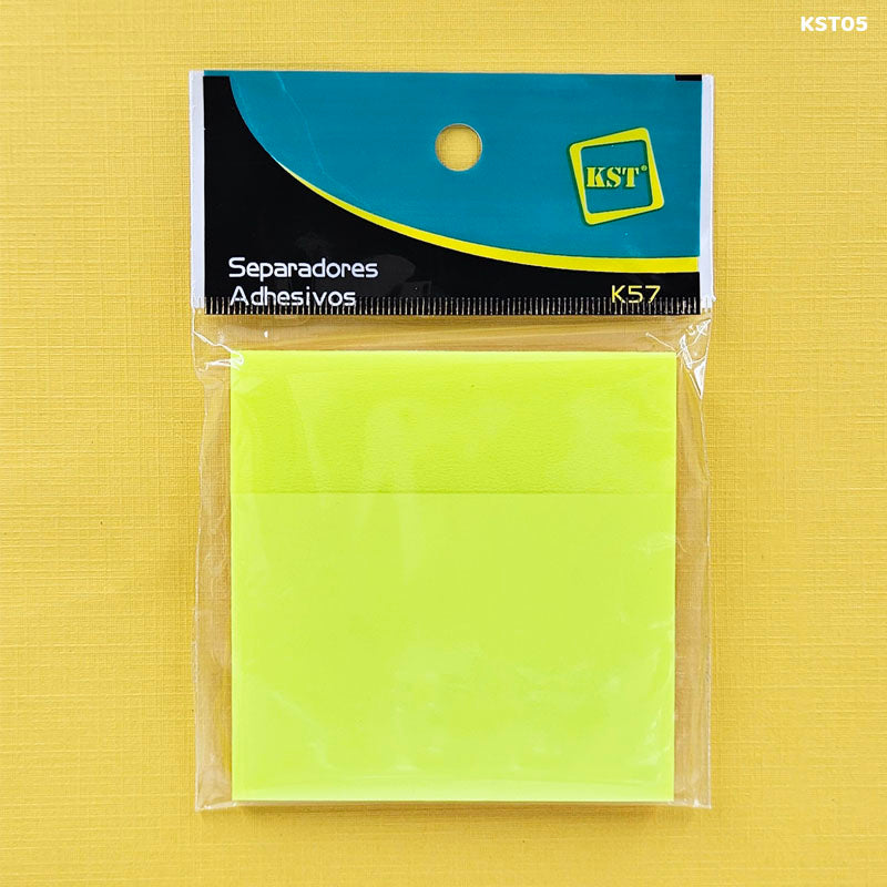Gift To Love | Sticky Note Plastic | Color : Fluorescent Yellow | Size : 3 X 3 | Code : KST05